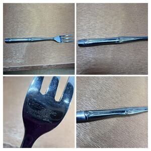 1 DH Oxford Hall OXH14 Bamboo Cocktail Fork Flatware Japan  Seafood  Disc 5 3/4
